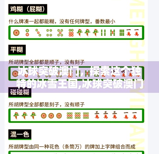 冰球突破澳门，探索这个独特的冰雪王国,冰球突破澳门