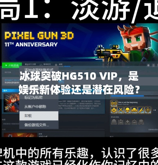 冰球突破HG510 VIP，是娱乐新体验还是潜在风险？冰球突破hg510 vip
