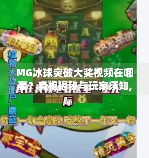 MG冰球突破大奖视频在哪看？真相揭秘与玩家须知,mg冰球突破大奖视频在哪看